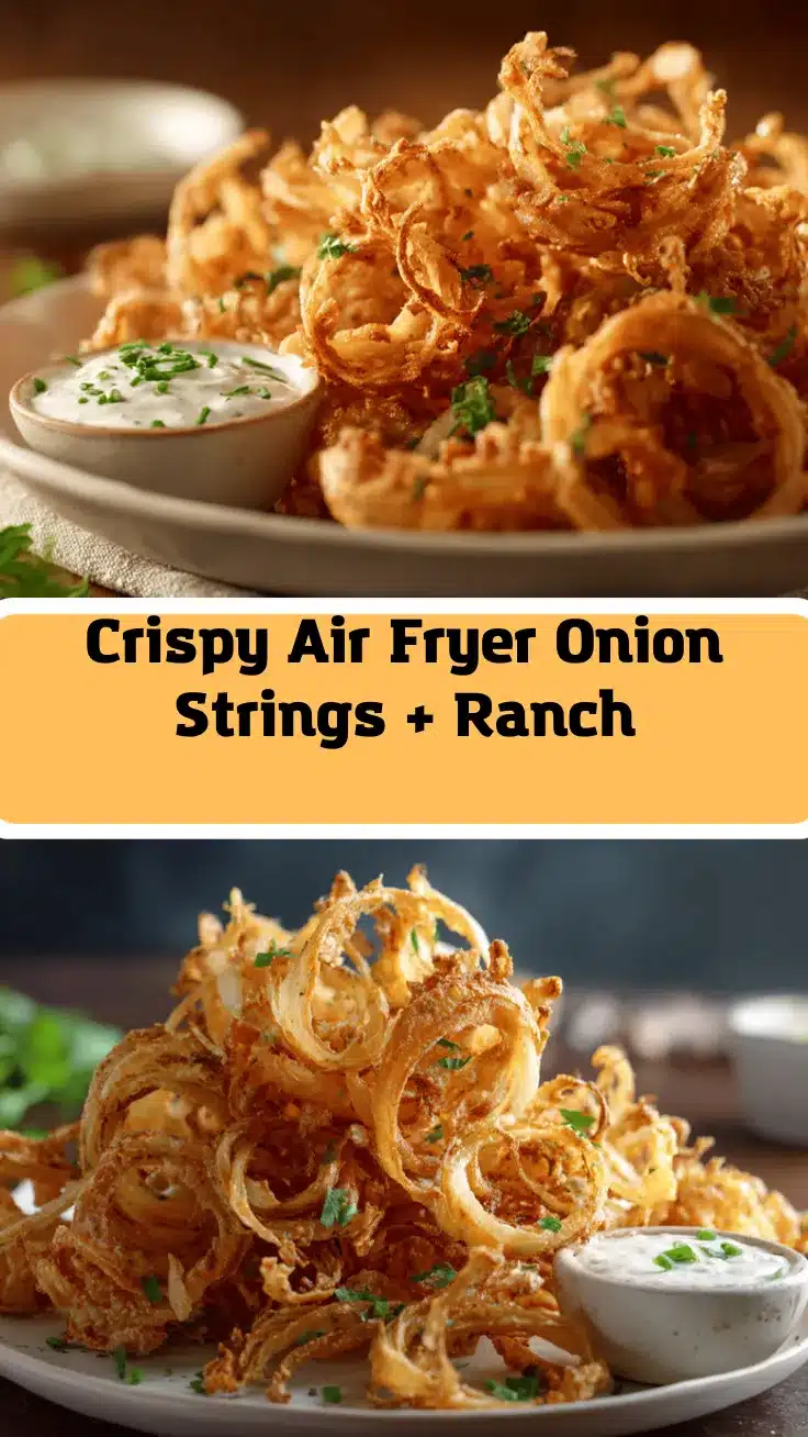 air fryer crispy onion strings recipe