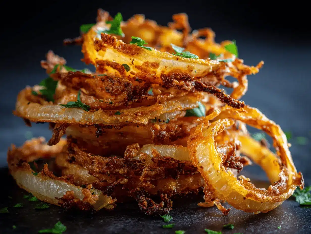 air fryer crispy onions preparation steps