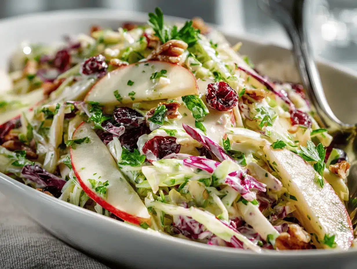 apple cranberry coleslaw preparation steps