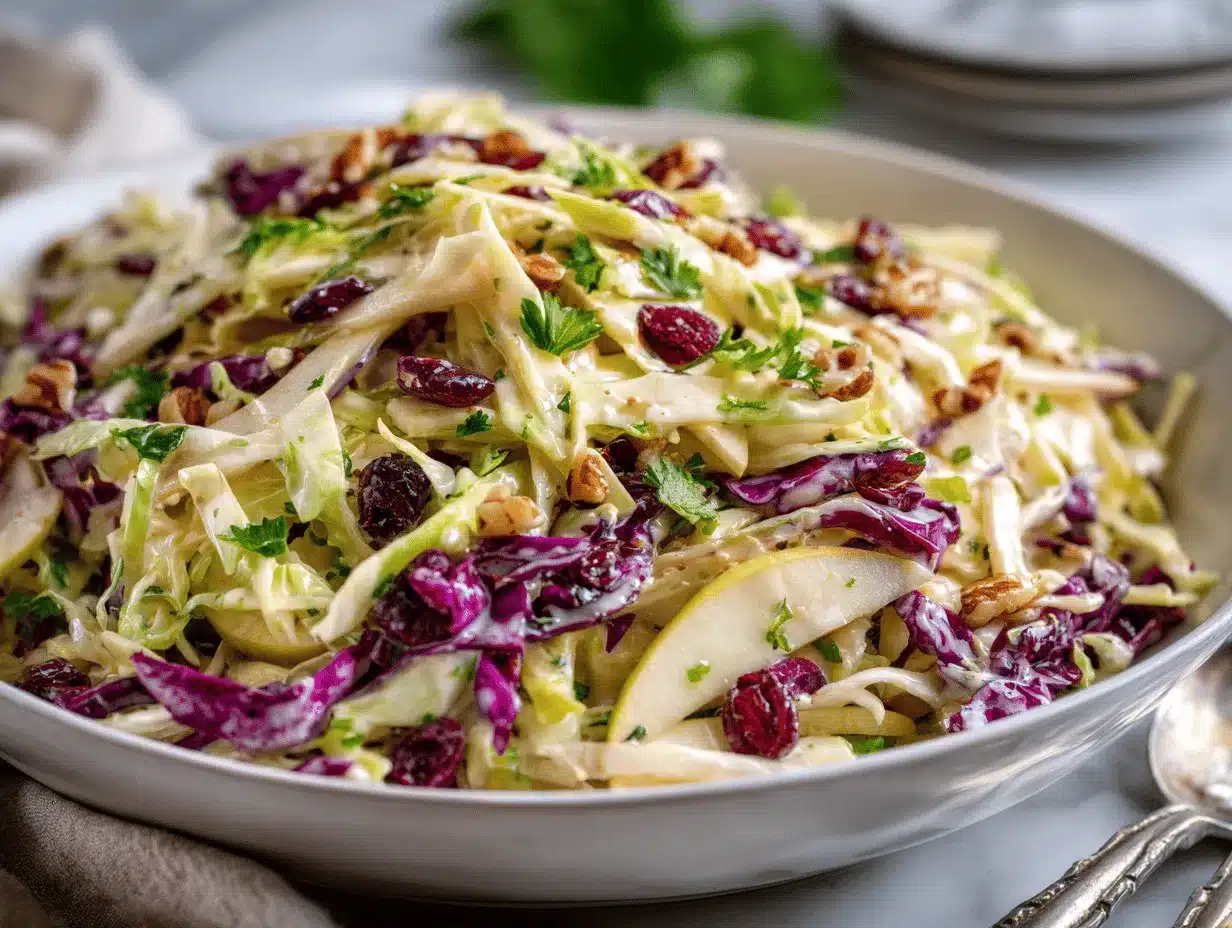 apple cranberry coleslaw preparation steps