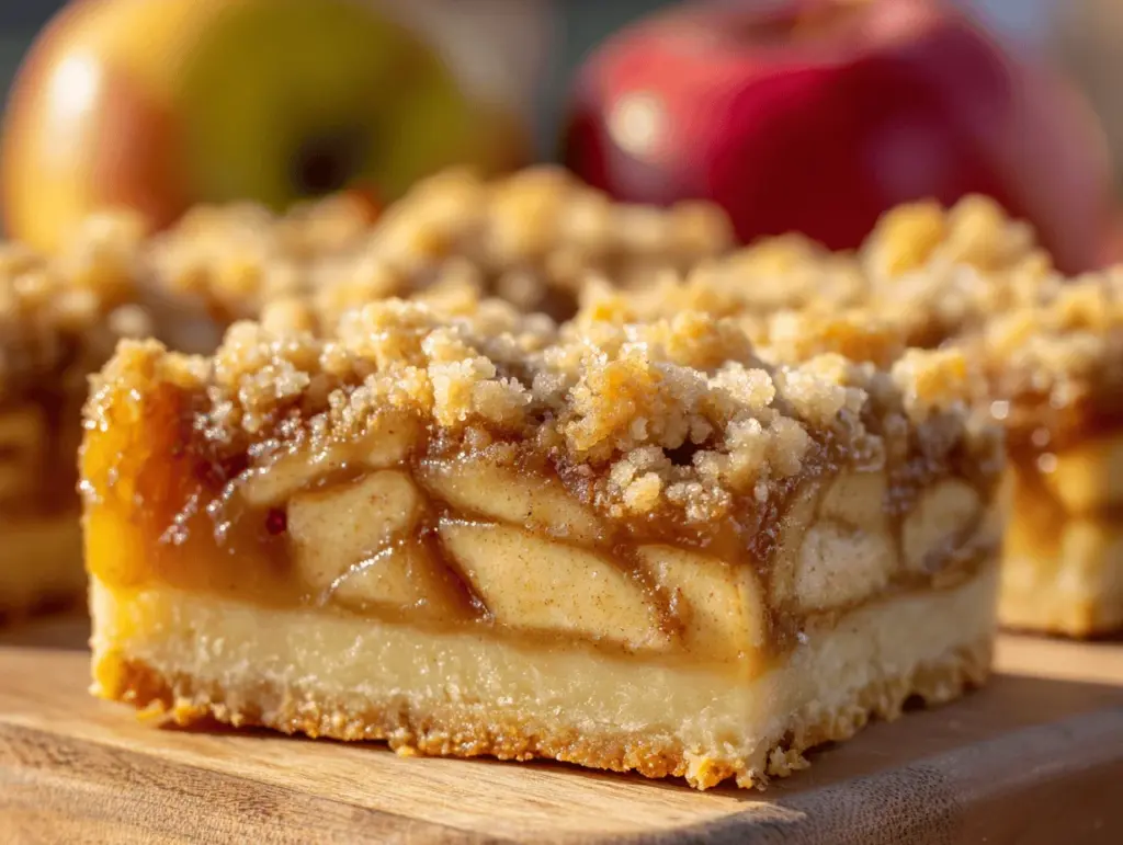 apple crisp shortbread bars - featured image