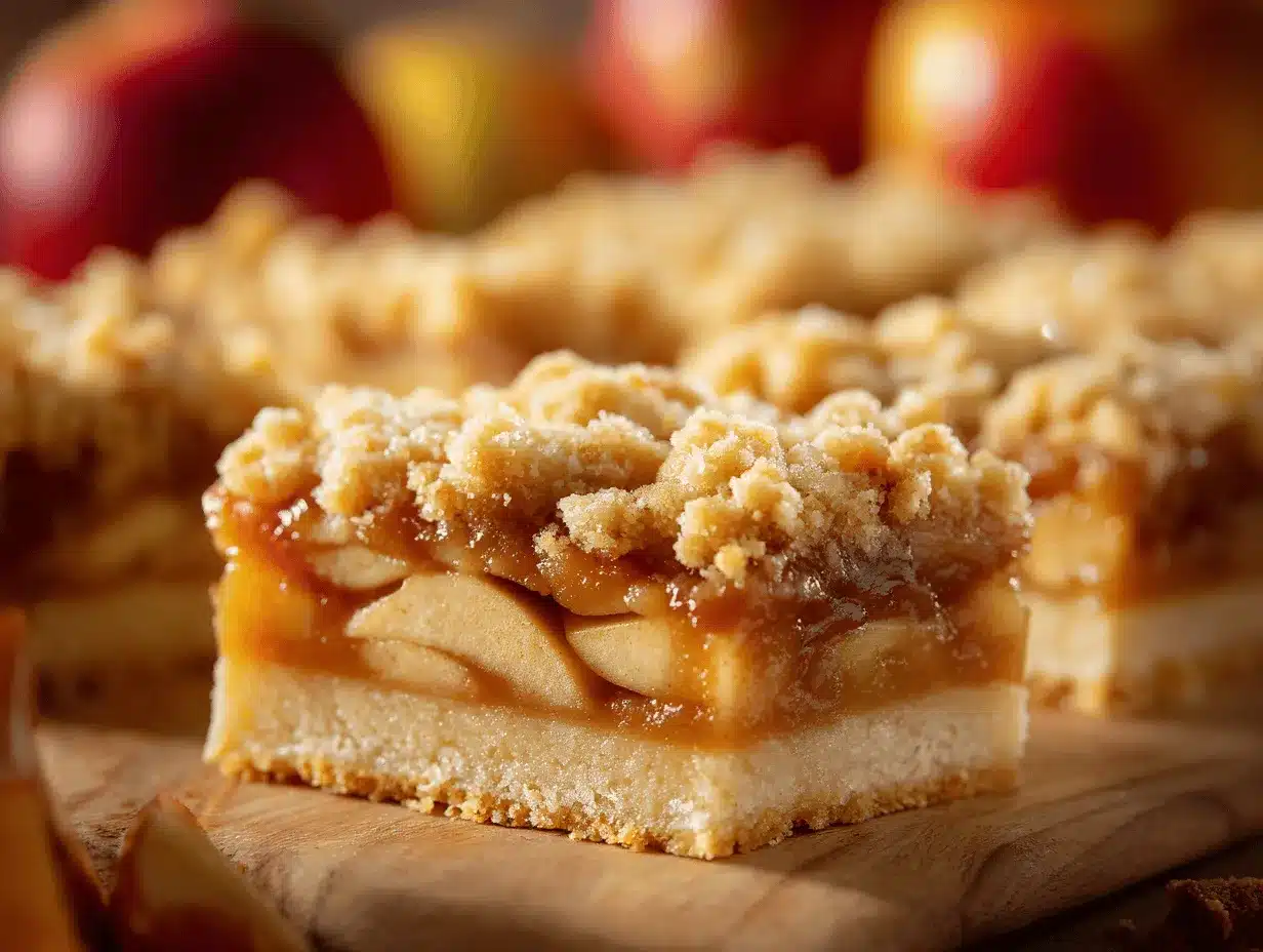 apple crisp shortbread bars preparation steps
