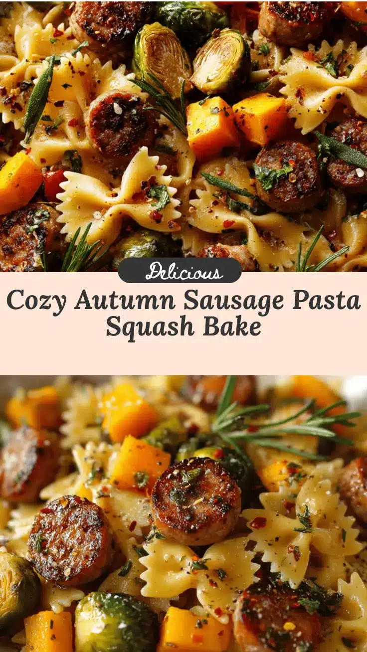 autumn sausage pasta squash recipe