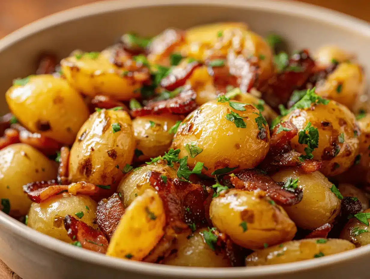 bacon honey roasted potatoes preparation steps