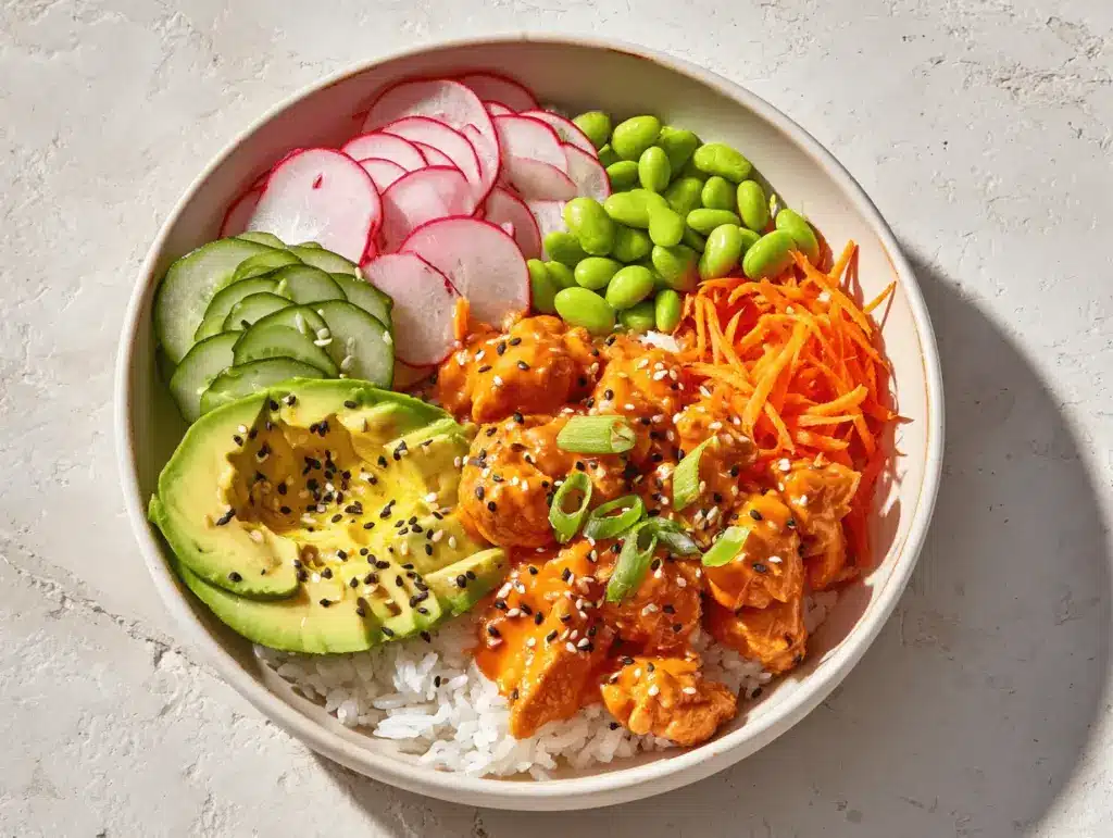 Bang Bang Chicken Rice Bowls - featured image
