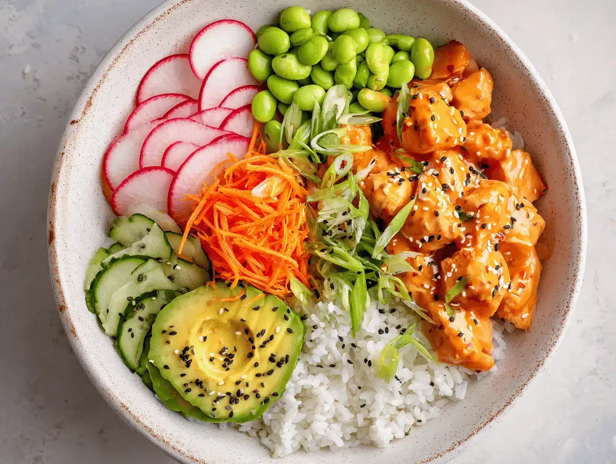 Bang Bang Chicken Rice Bowls preparation steps