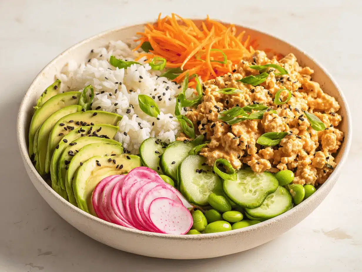 Bang Bang Ground Turkey Rice Bowls preparation steps