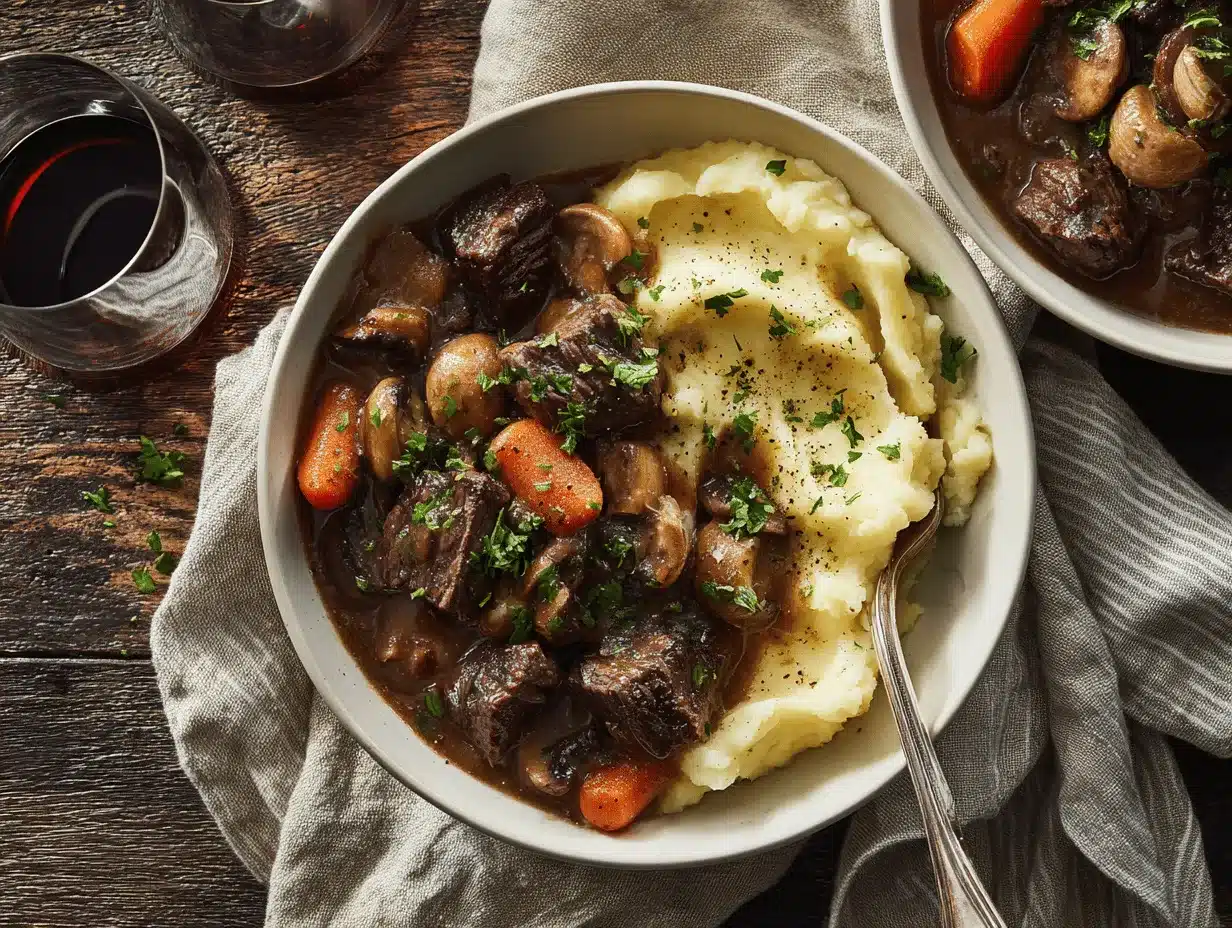 beef bourguignon recipe preparation steps