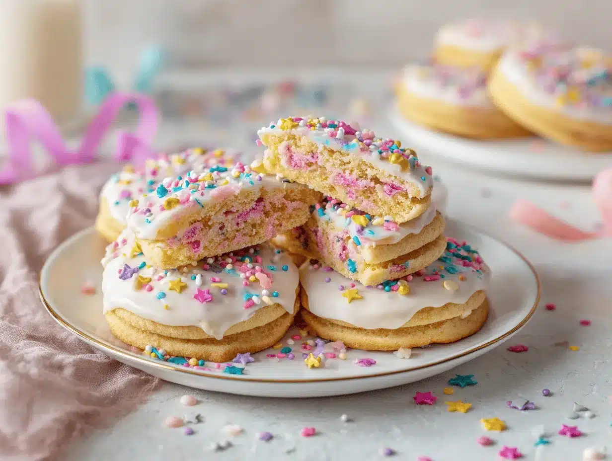 birthday cake pop tart sugar cookies preparation steps