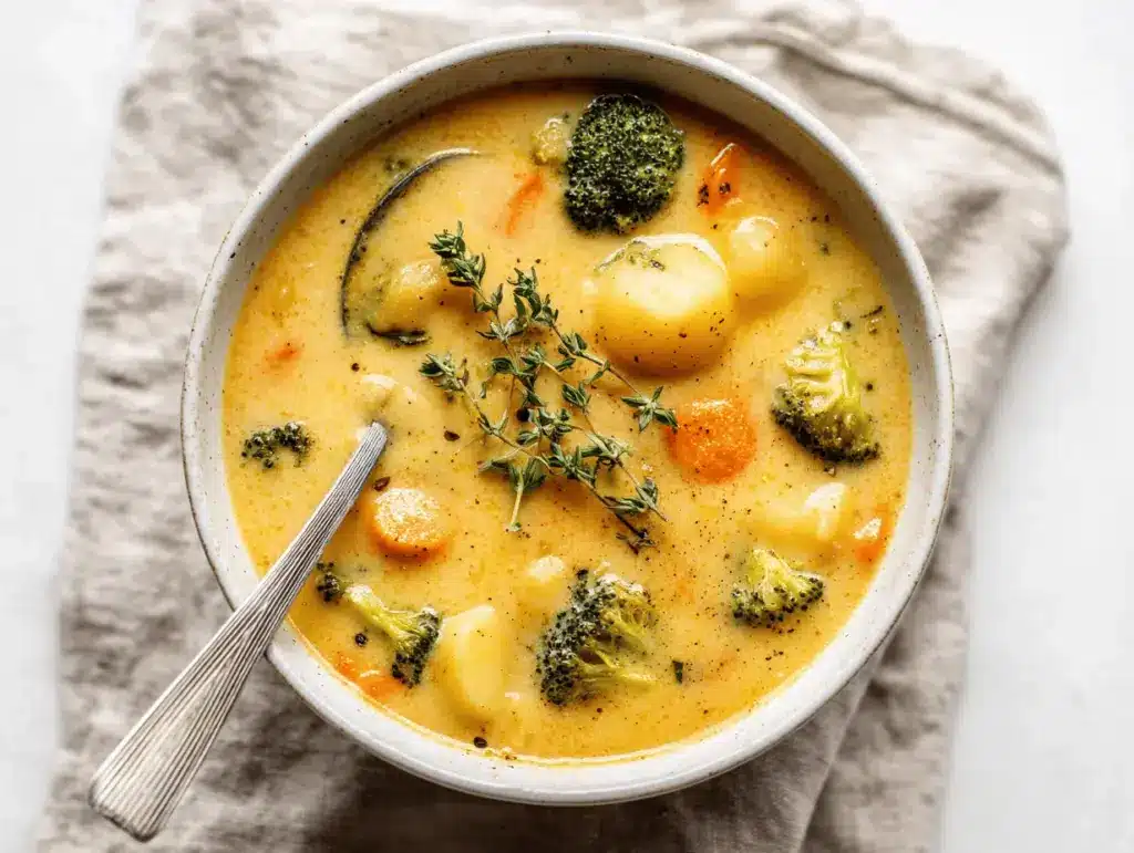 Broccoli Cheddar Potato Soup - featured image