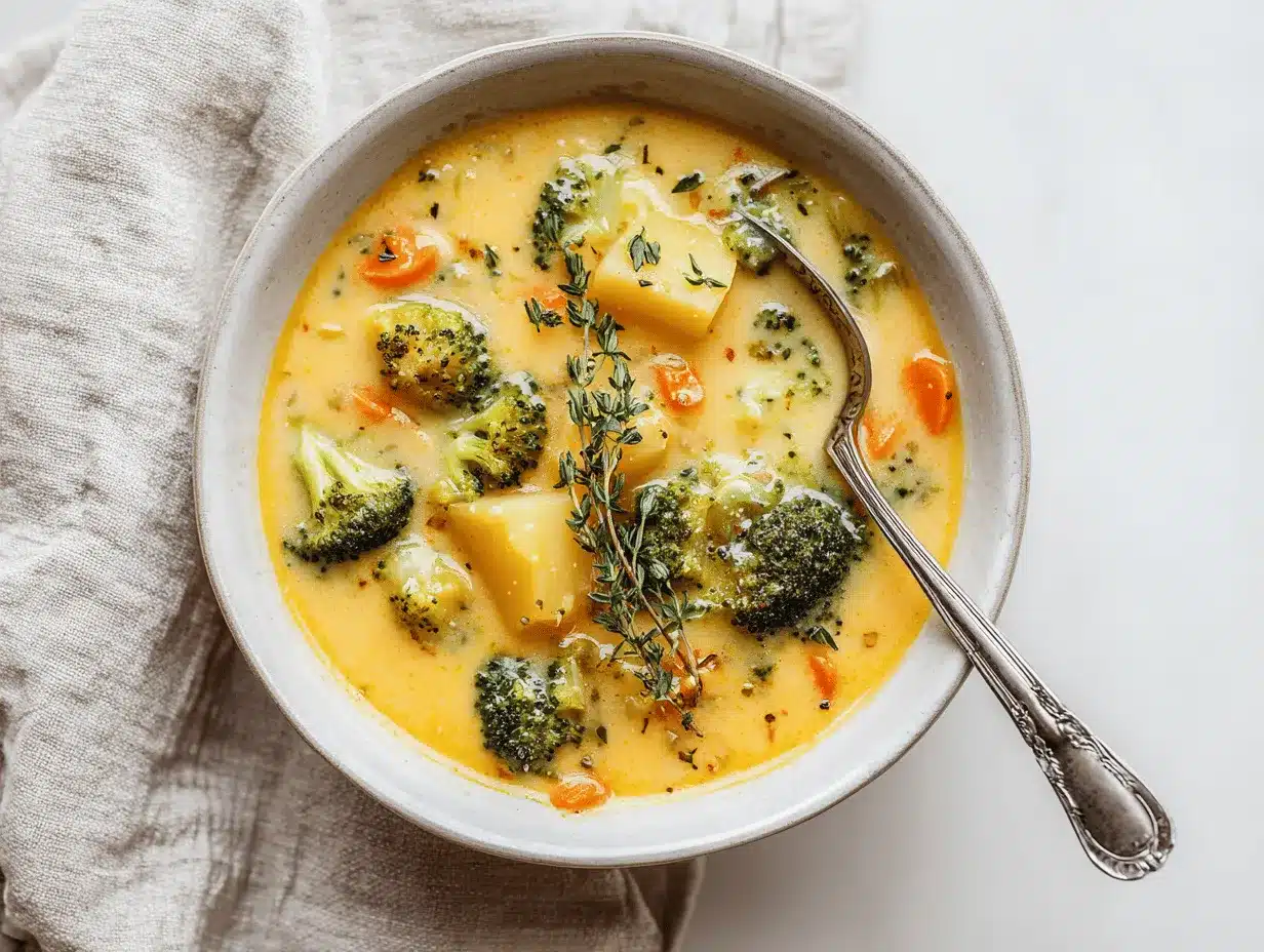 Broccoli Cheddar Potato Soup preparation steps