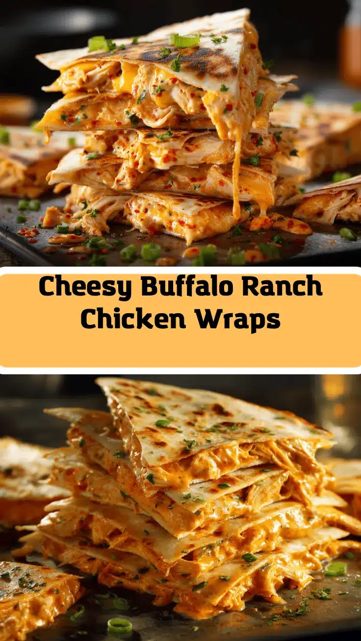Buffalo Ranch Cheesy Chicken Wraps recipe