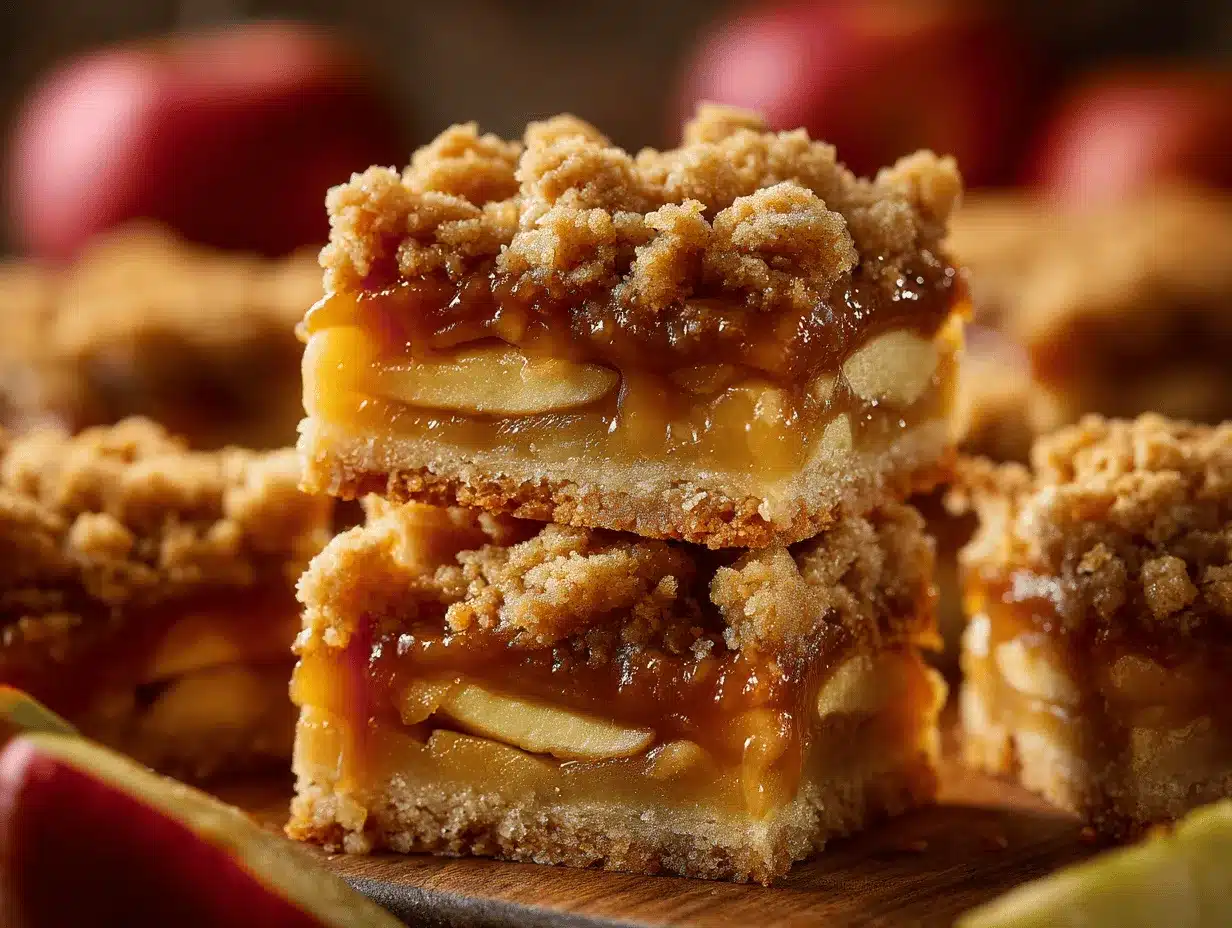 caramel apple pie crumble bars preparation steps