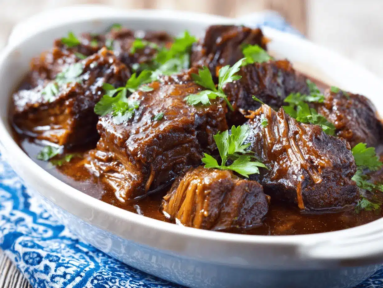 caramelized pulled beef brisket preparation steps