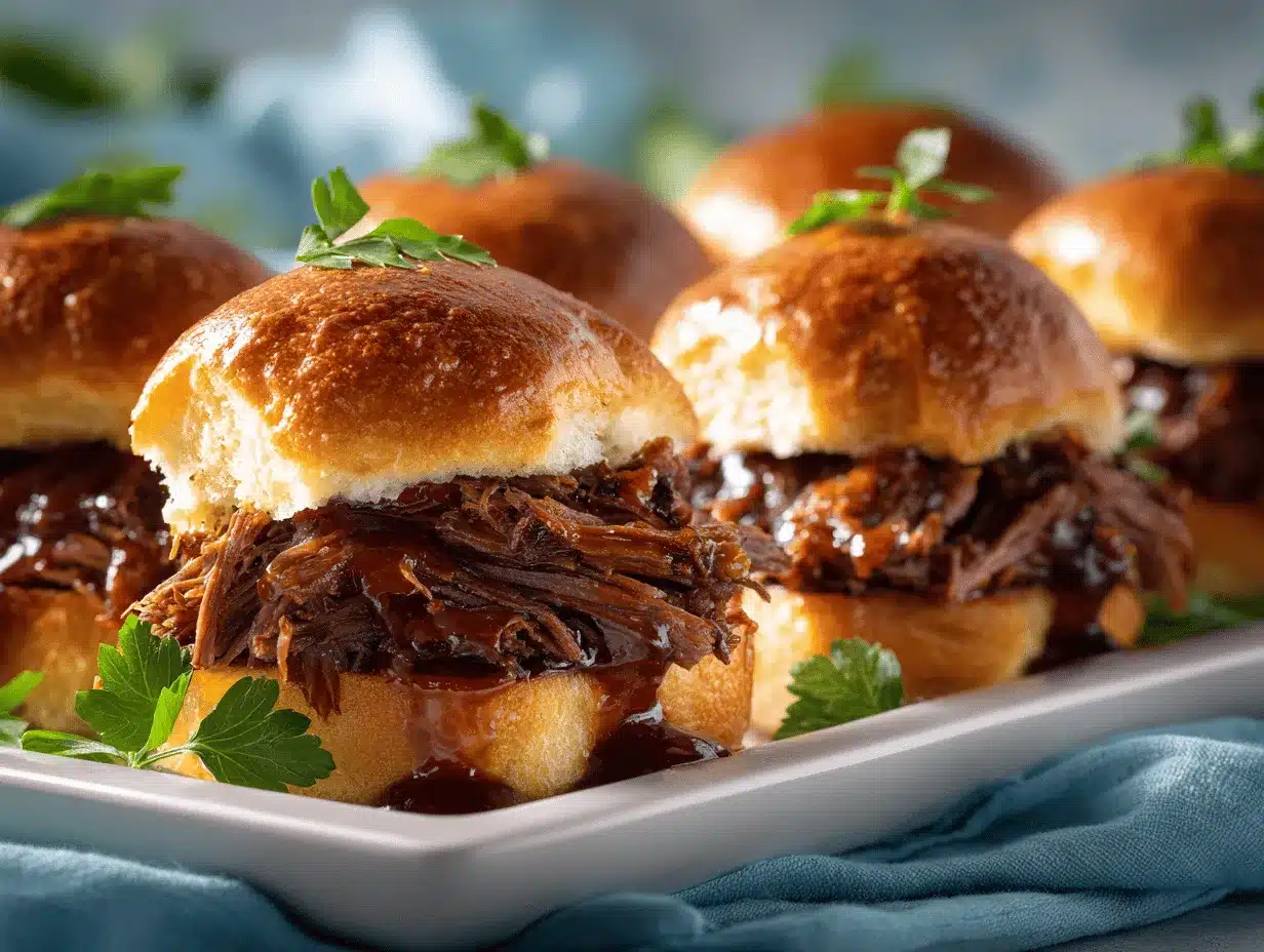 caramelized pulled brisket sliders preparation steps