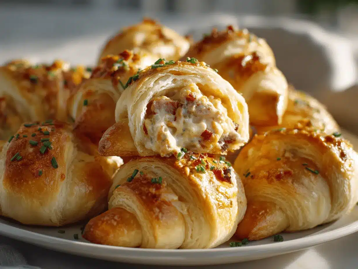 Cheesy Chicken Bacon Ranch Crescent Bites preparation steps