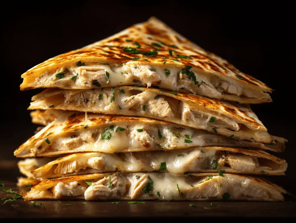 cheesy garlic chicken wraps - featured image