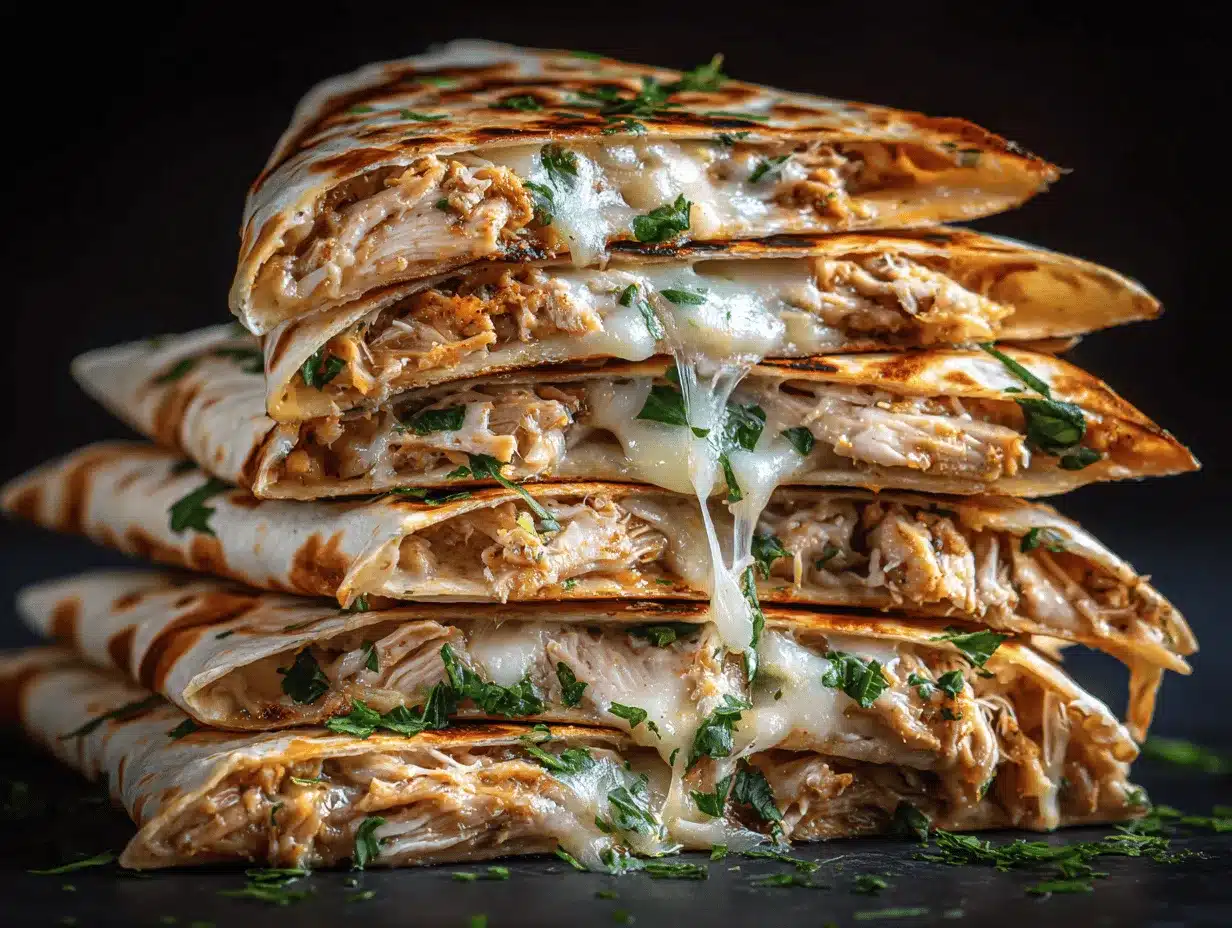 cheesy garlic chicken wraps preparation steps
