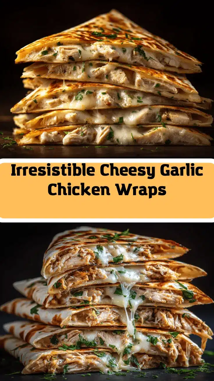 cheesy garlic chicken wraps recipe