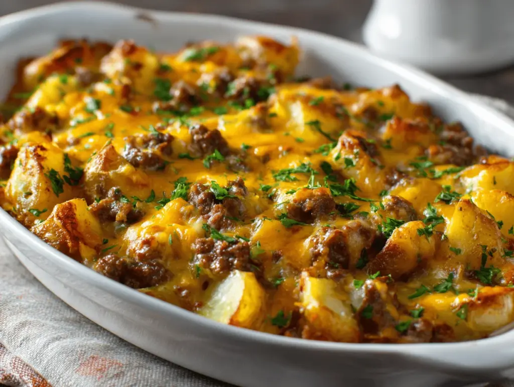 cheesy hobo casserole - featured image