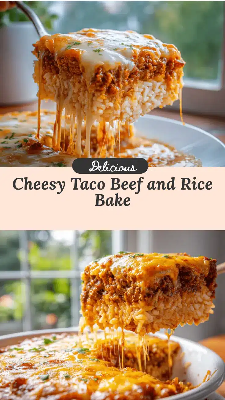 cheesy taco ground beef and rice casserole recipe