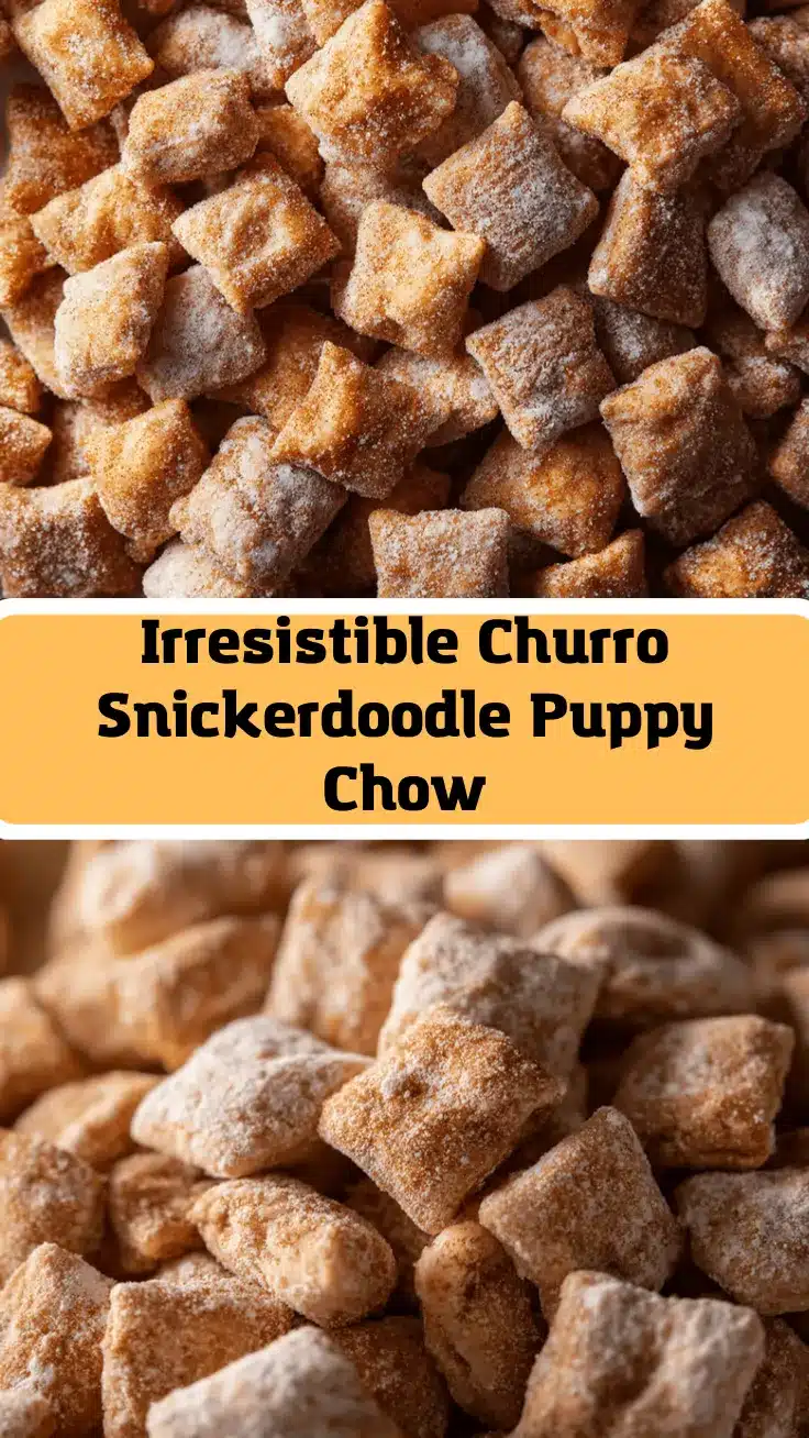 churro snickerdoodle puppy chow recipe