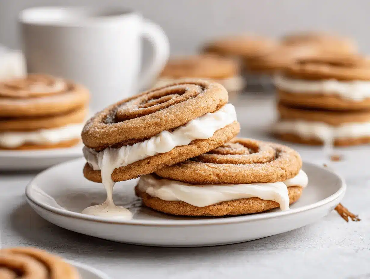 cinnamon roll cookie sandwiches preparation steps