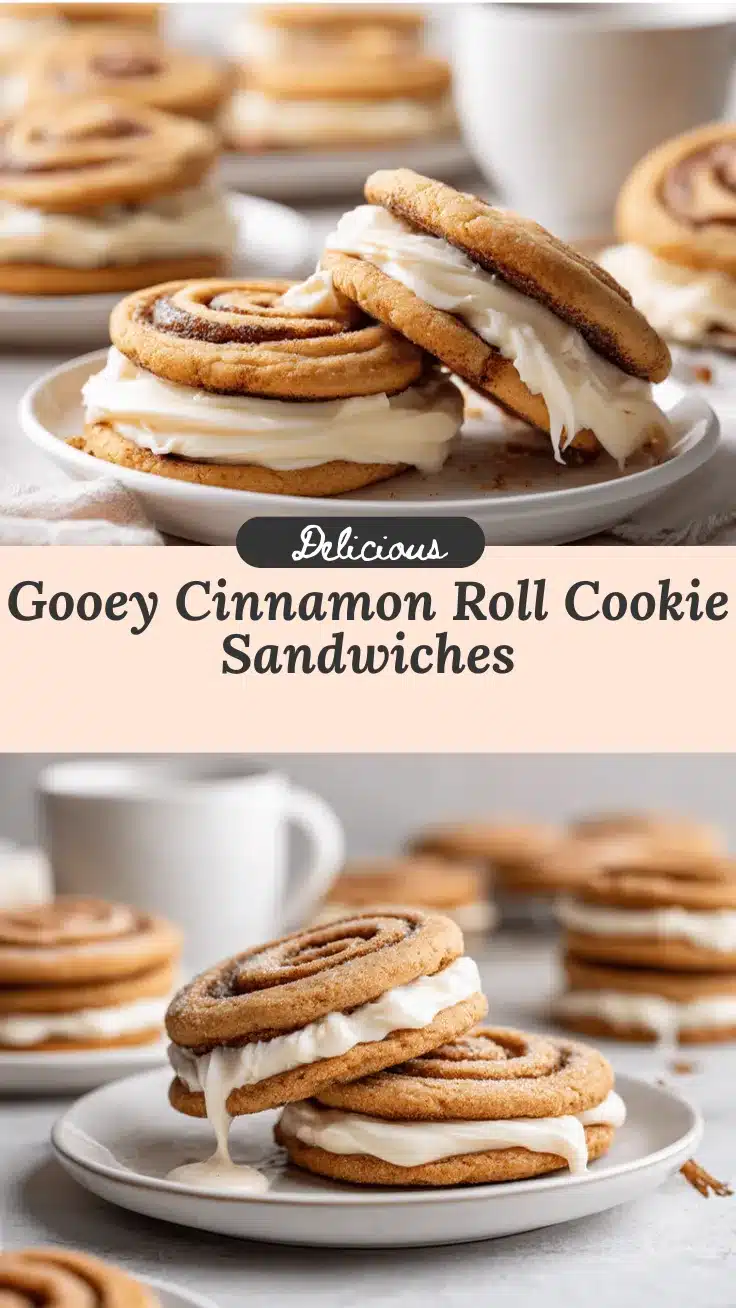 cinnamon roll cookie sandwiches recipe