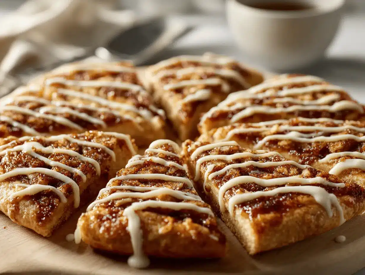 cinnamon roll dessert pizza preparation steps