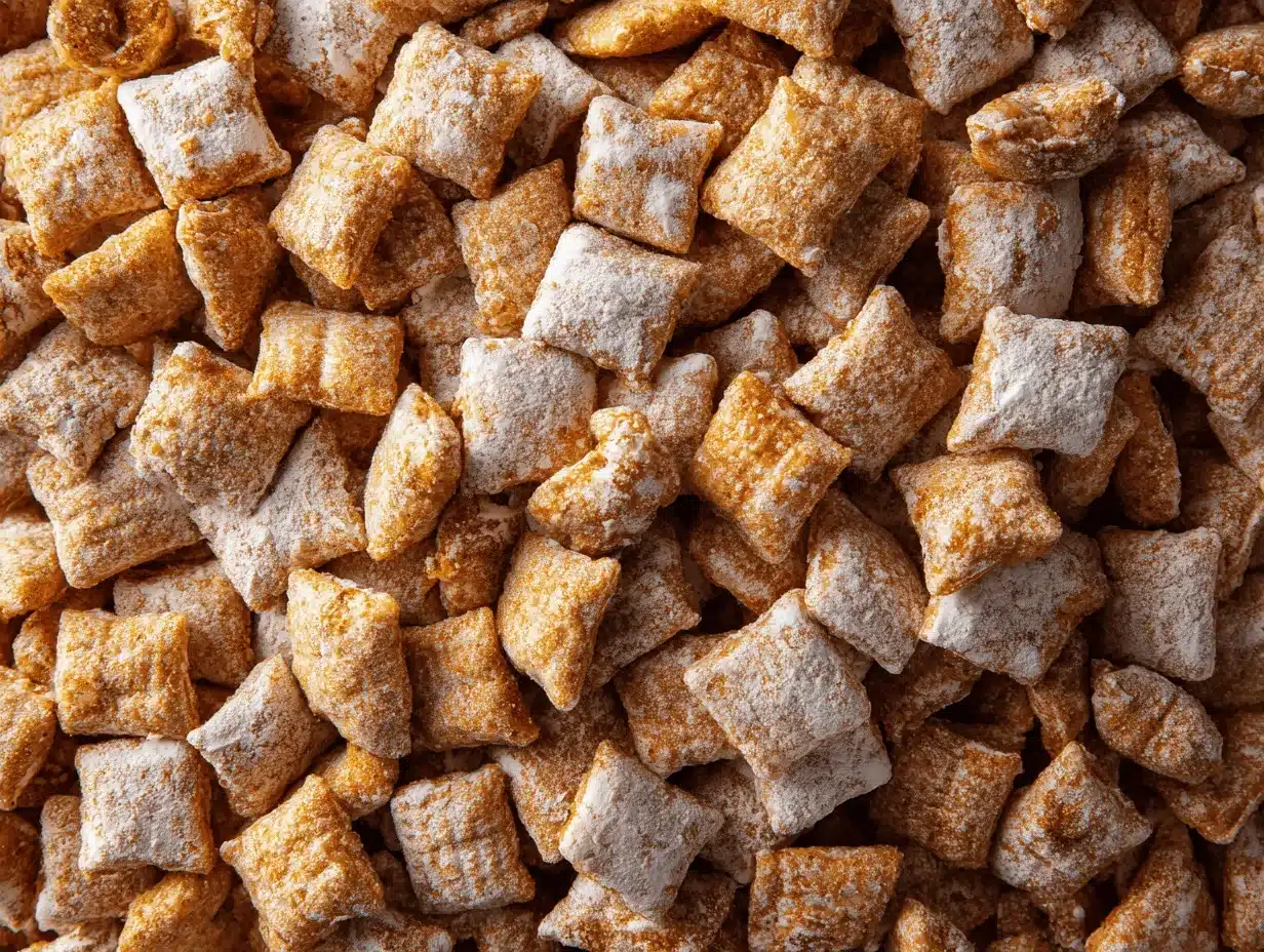 cinnamon roll puppy chow preparation steps