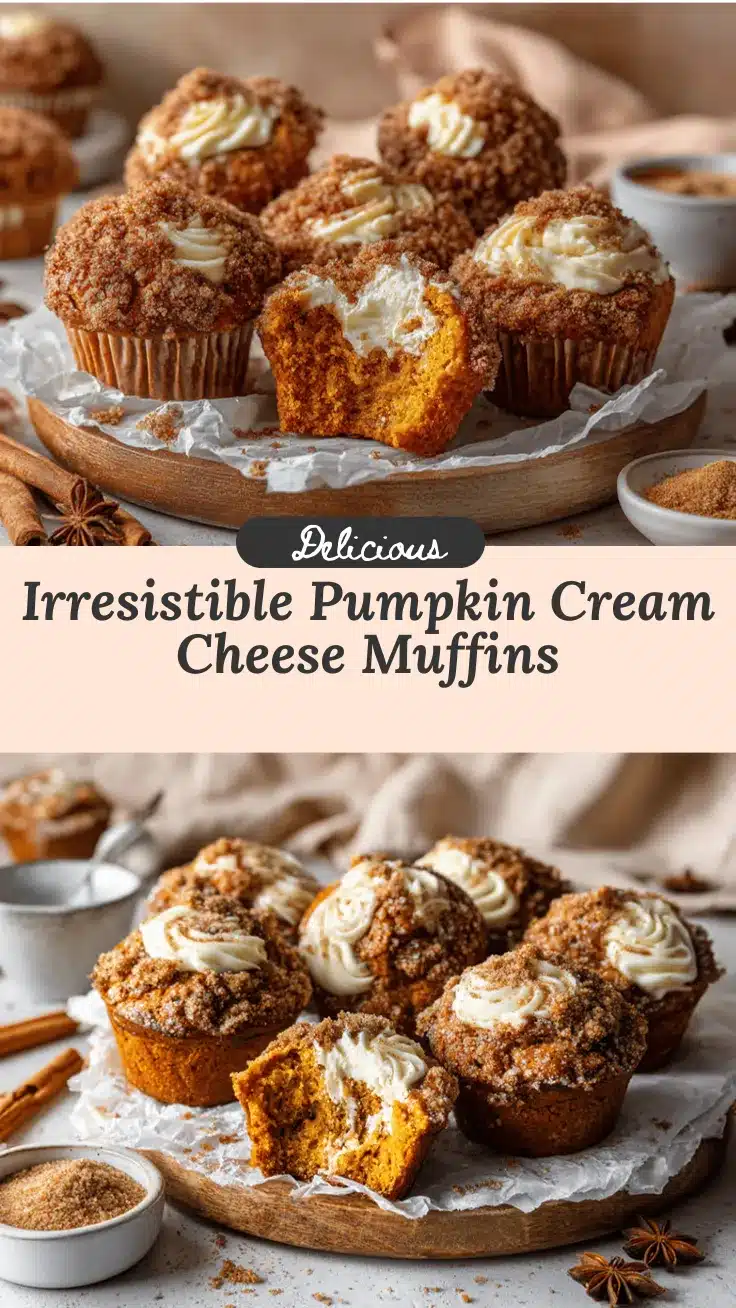 cinnamon streusel pumpkin cream cheese muffins recipe