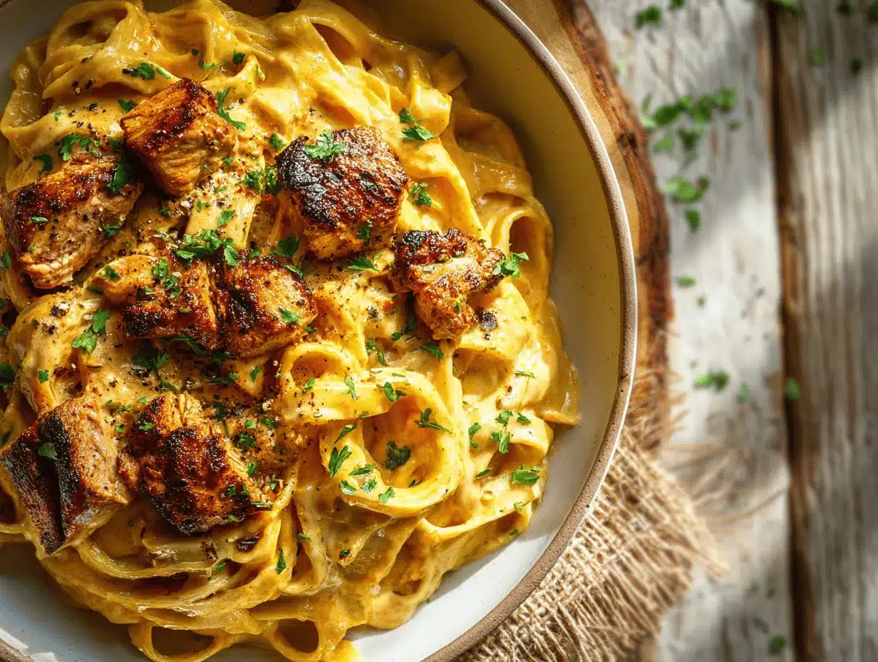 cowboy butter chicken fettuccine bake preparation steps