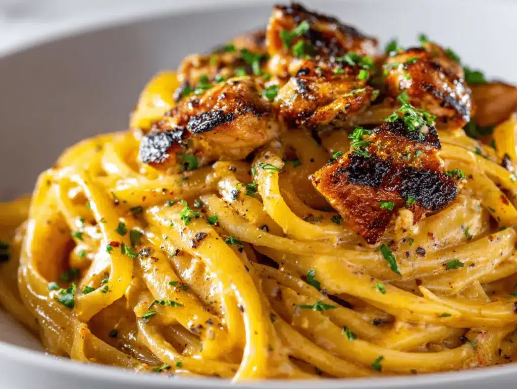 cowboy butter chicken linguine - featured image