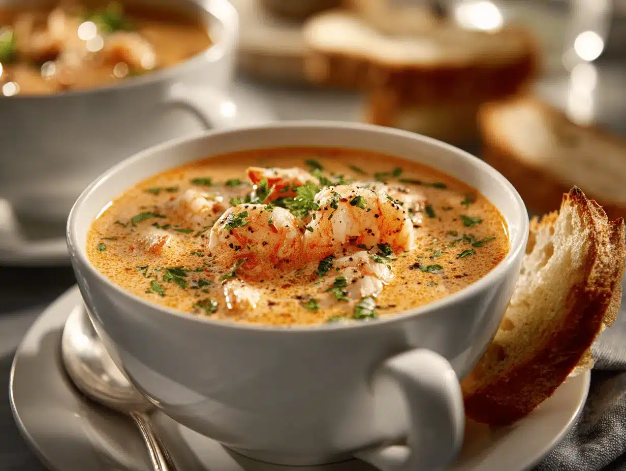 crab and shrimp seafood bisque preparation steps