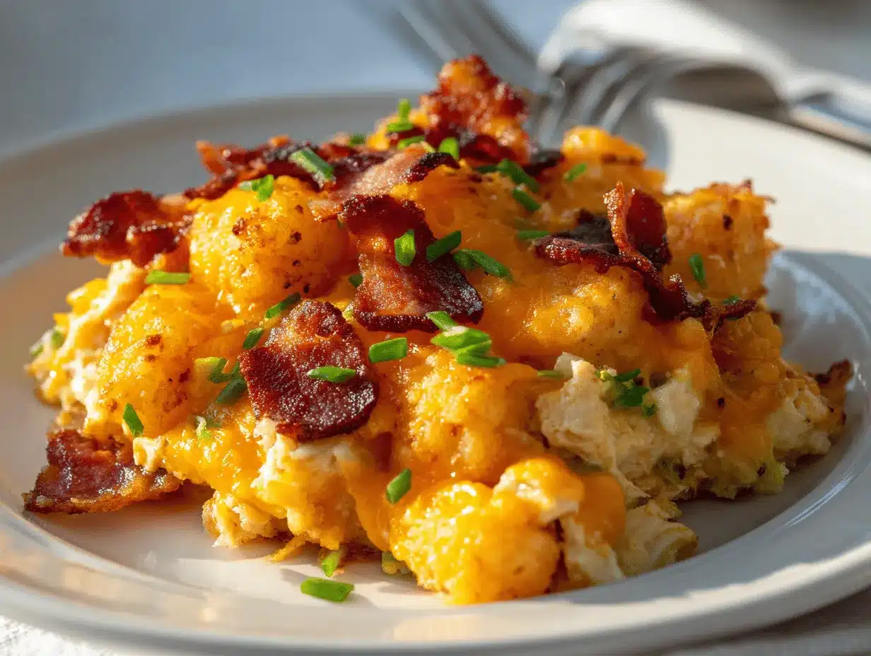 crack chicken tater tot casserole preparation steps