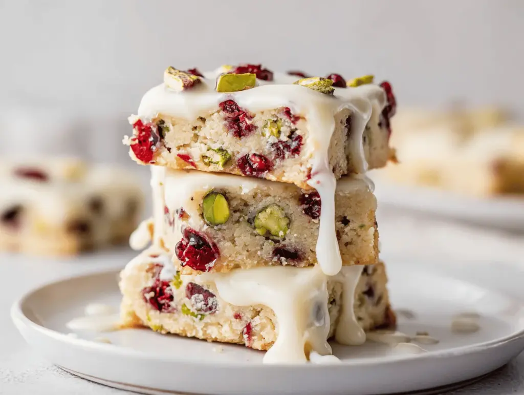 cranberry pistachio shortbread cookies - featured image
