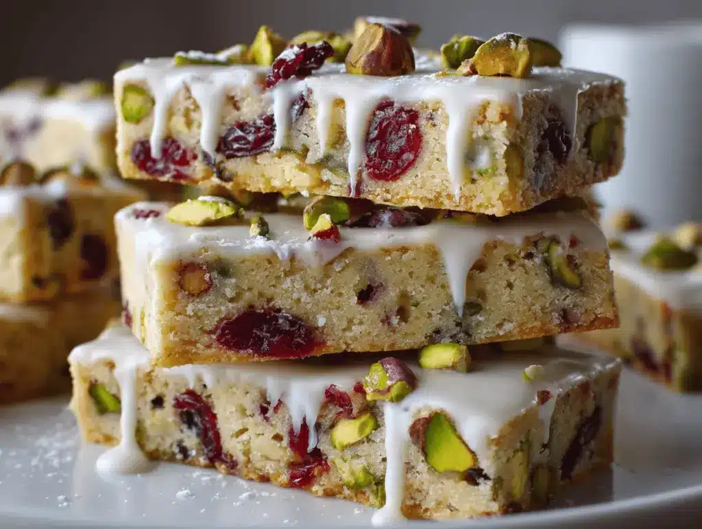 cranberry pistachio shortbread cookies - featured image