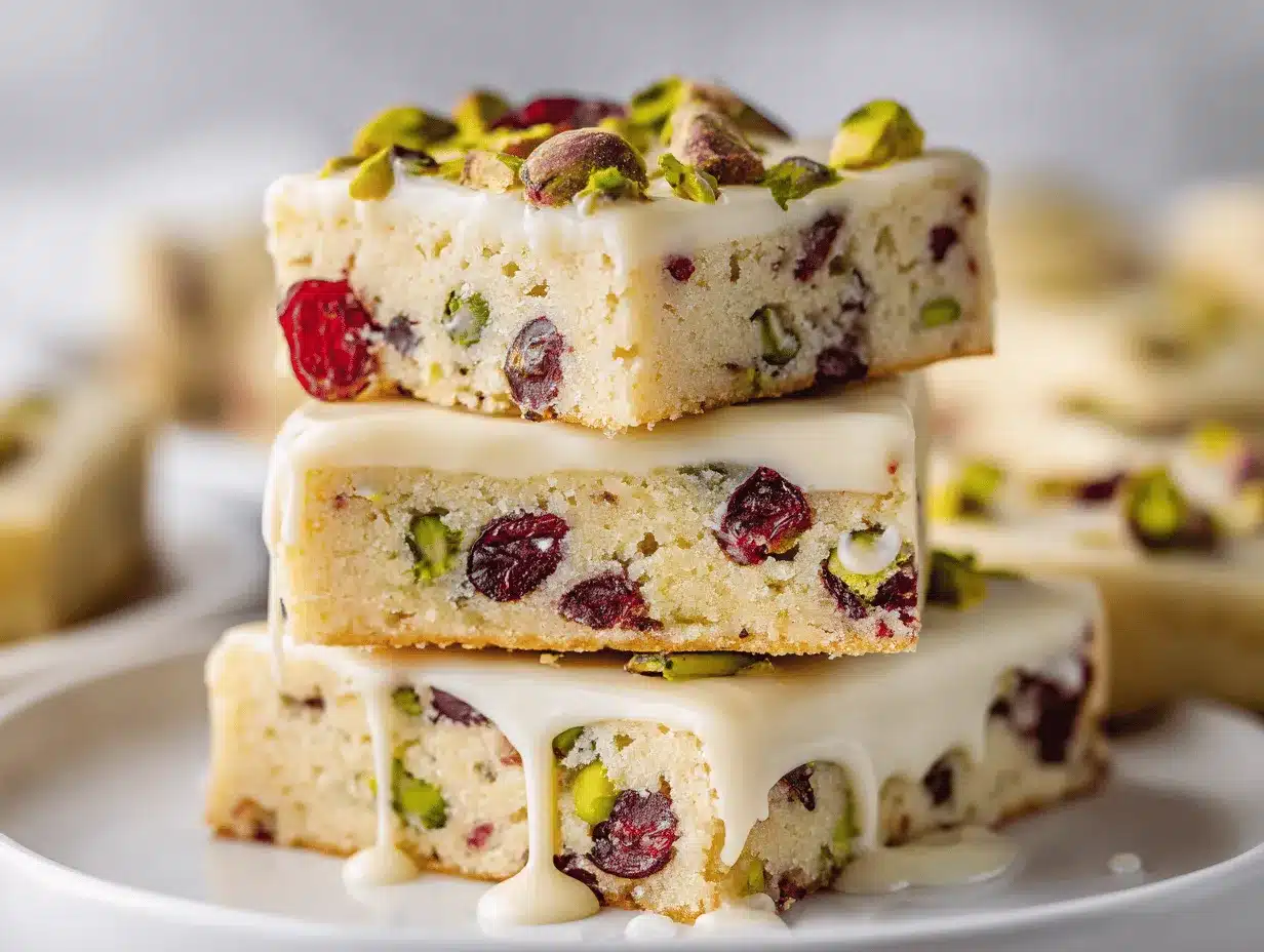 cranberry pistachio shortbread cookies preparation steps