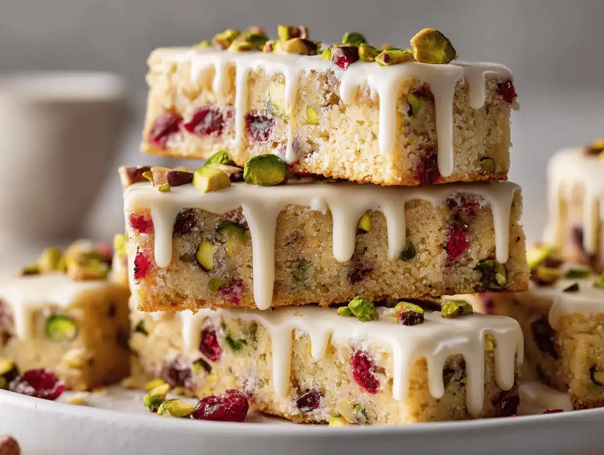cranberry pistachio shortbread cookies preparation steps