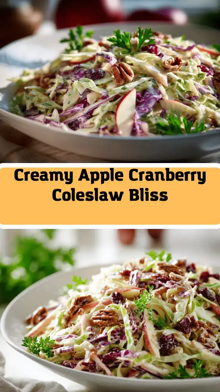 creamy apple cranberry coleslaw recipe