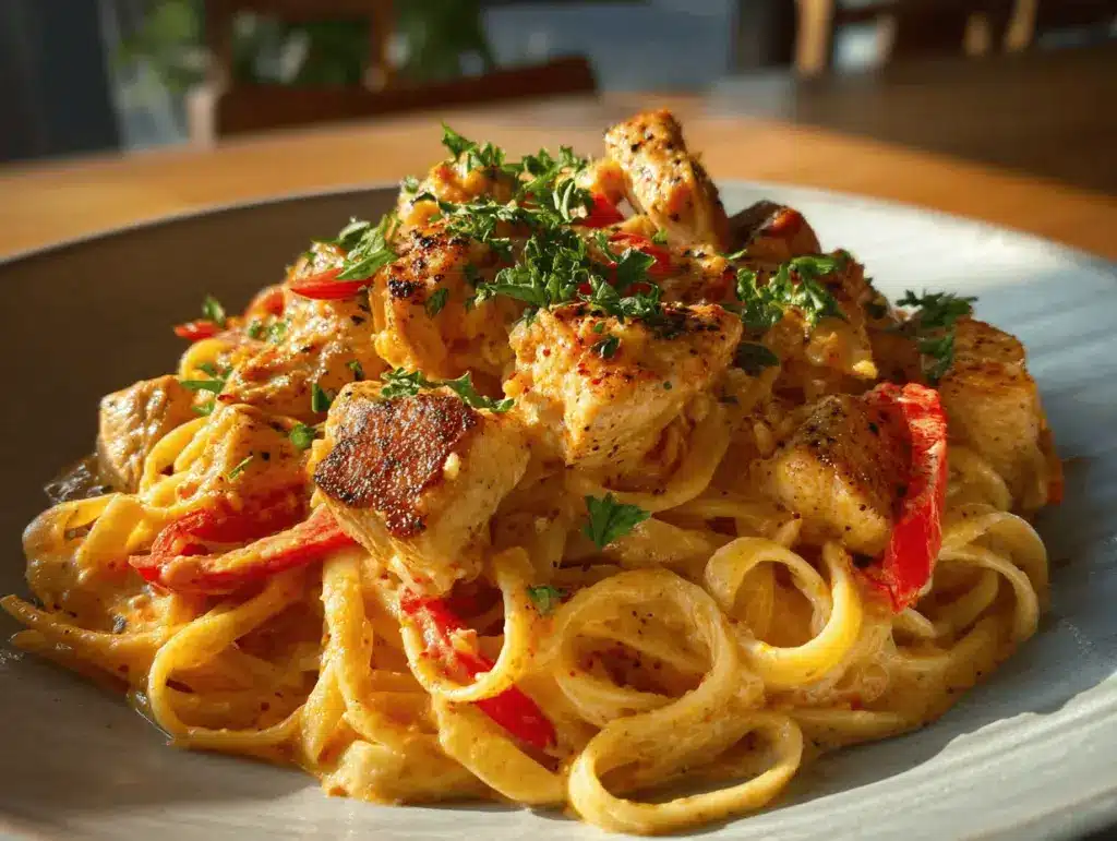 creamy Cajun chicken linguine - featured image