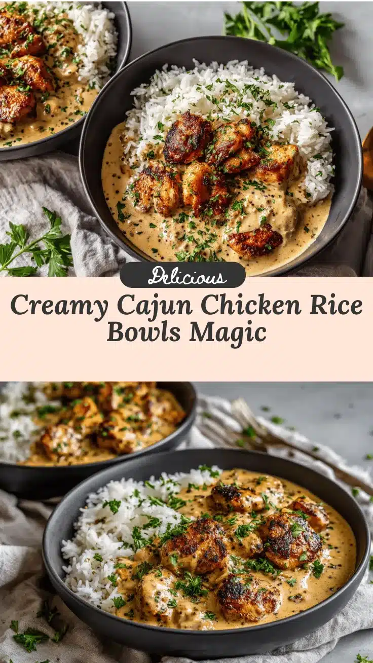 creamy Cajun smothered chicken and rice bowls recipe