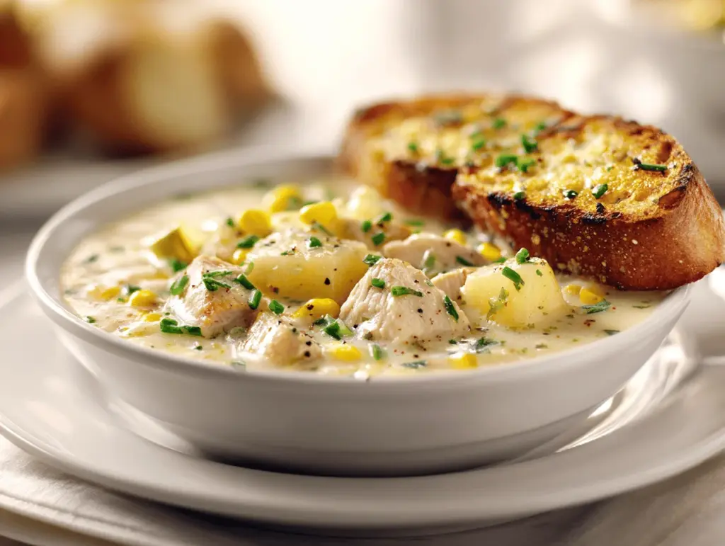 creamy chicken and corn chowder - featured image