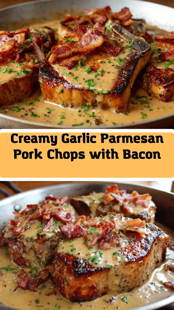 creamy garlic Parmesan pork chops recipe
