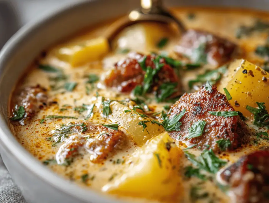 creamy Italian sausage and potato soup - featured image