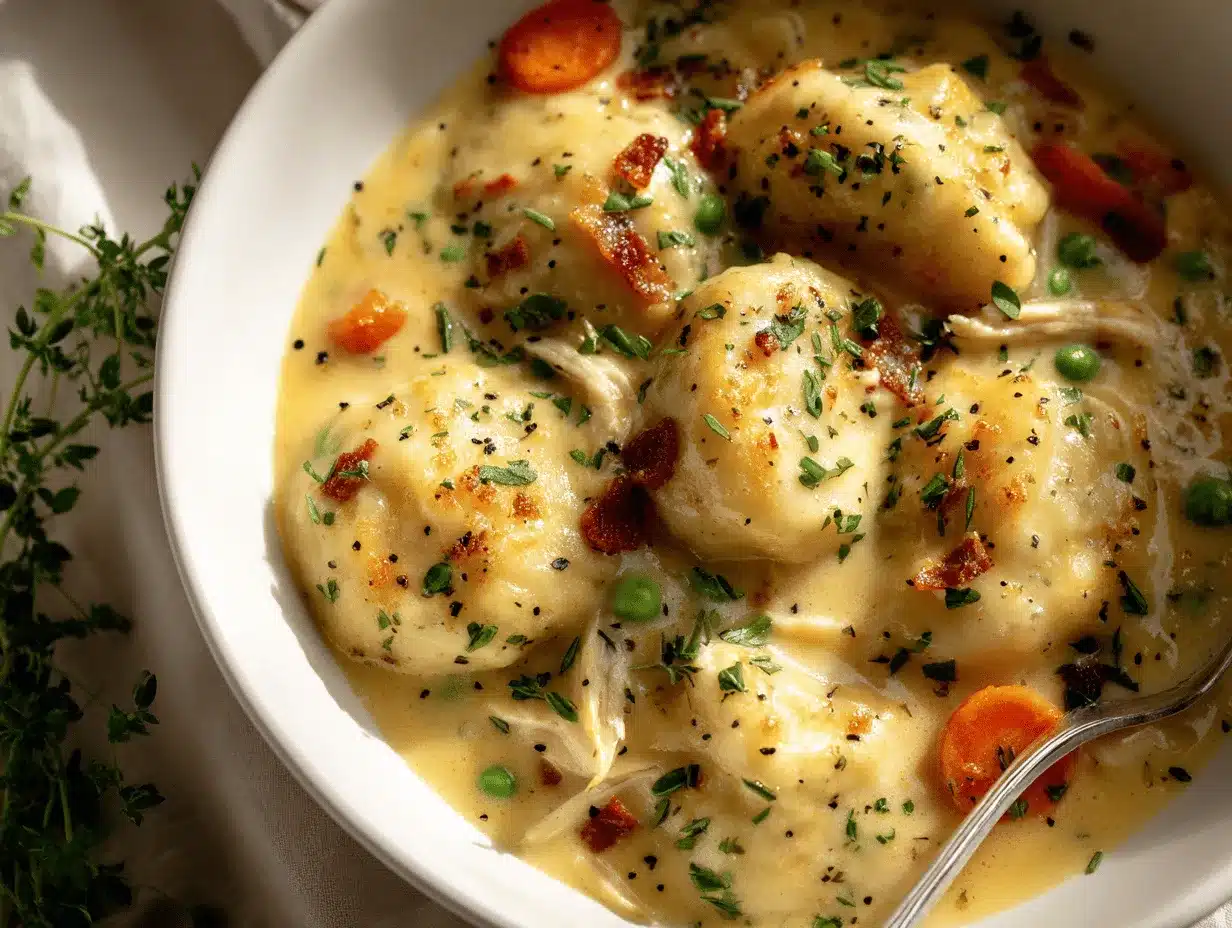 crockpot cheddar bacon chicken and dumplings preparation steps