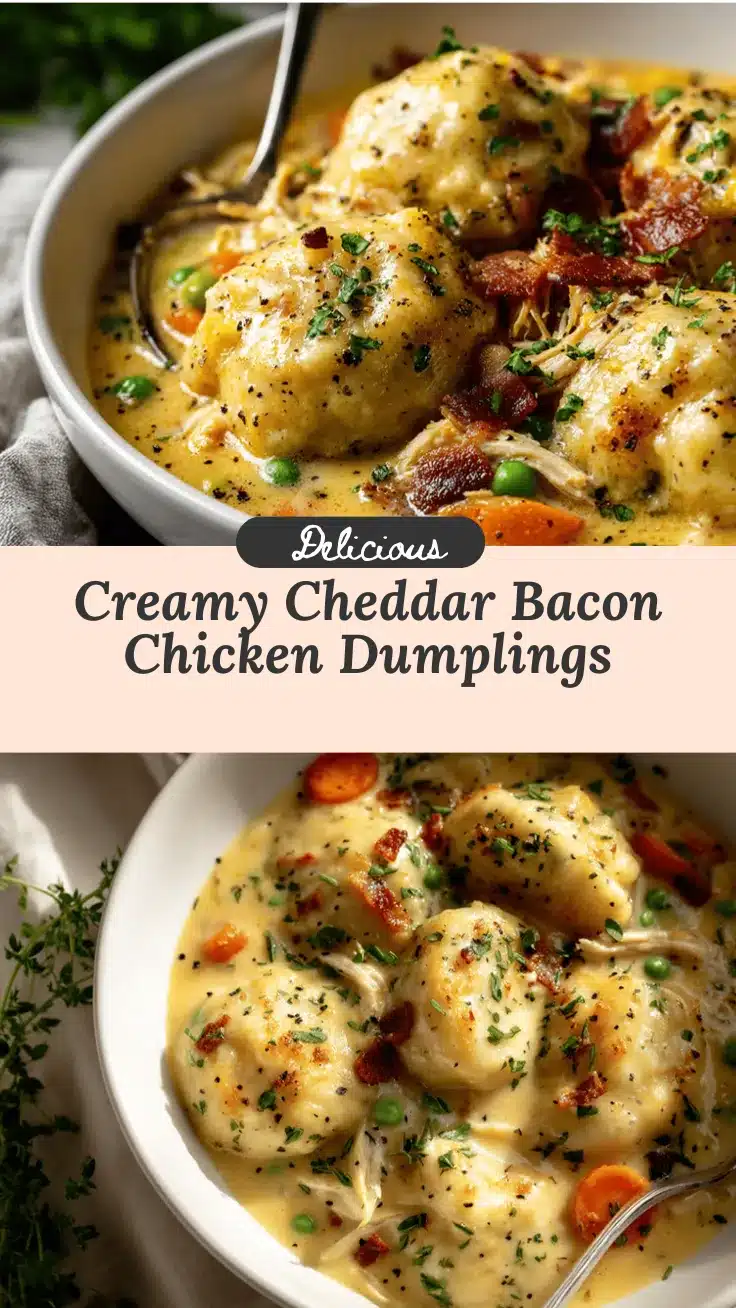 crockpot cheddar bacon chicken and dumplings recipe