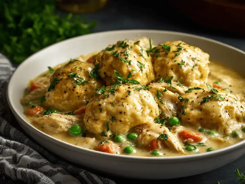 crockpot chicken and dumplings - featured image