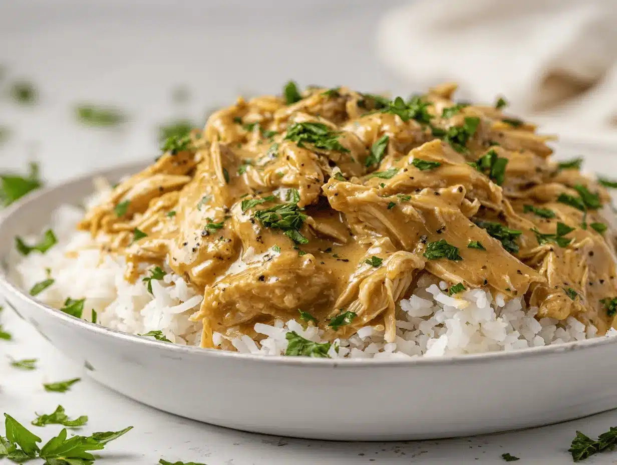 crockpot chicken and gravy preparation steps