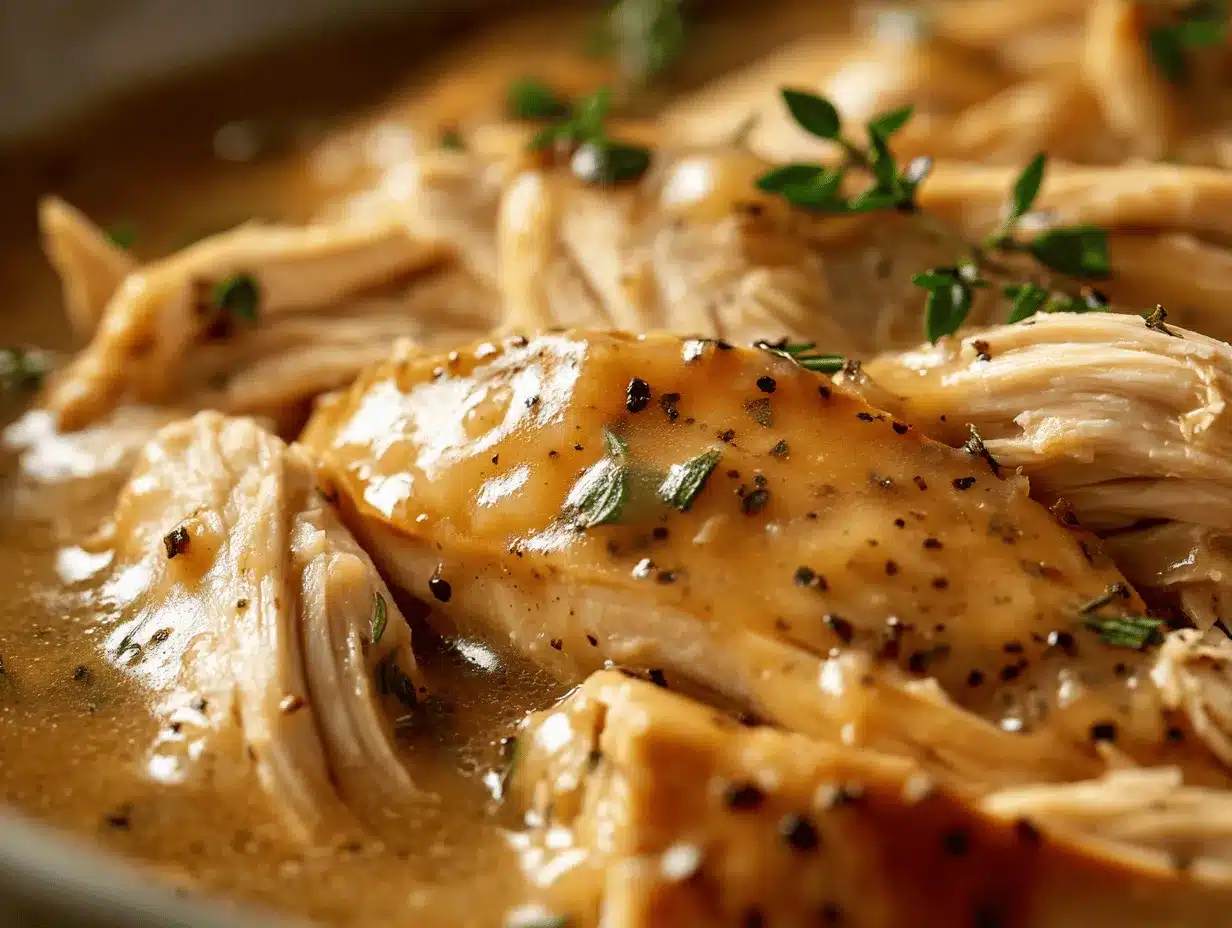 crockpot chicken and gravy preparation steps
